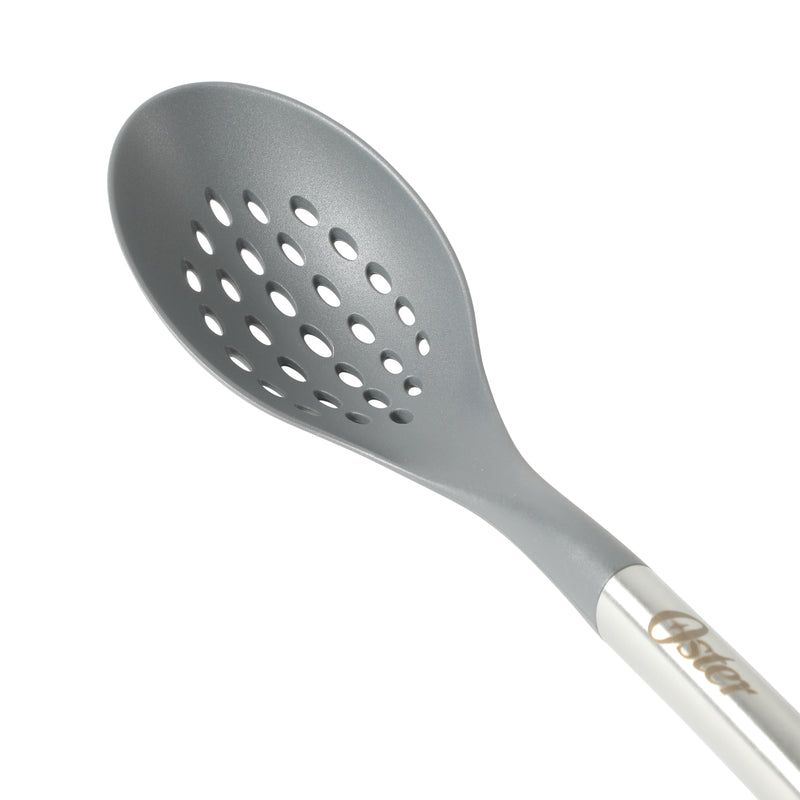 Oster Chadswyck 13.8" Slotted Spoon - Nylon Head - Stainless Steel Handle -Tie Card