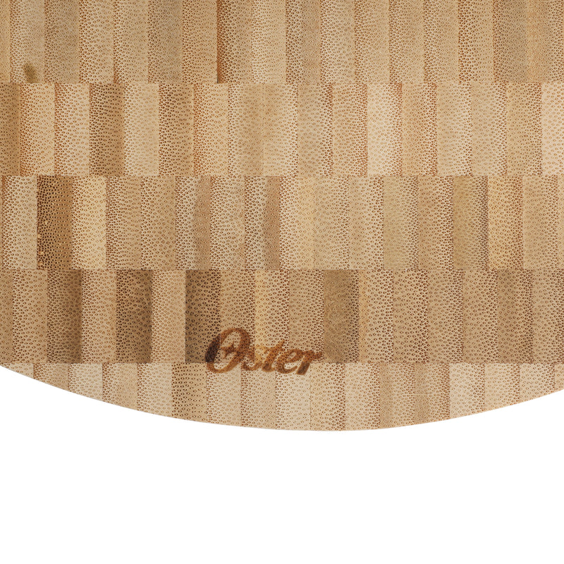 Oster Capeheart 14" Bamboo Cutting Board - Round - Oil Finished - Color Label