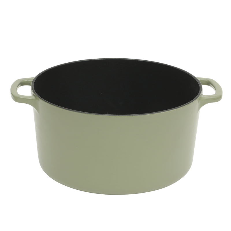 Sur La Table Kitchen Essentials Supper Club 5.5 qt Enamel Cast Iron Dutch Oven w/ Borosilicate Lid - Glossy Enamel In/Ext - Stainless Steel Knob -Enameled - Color Sleeve w/ RM