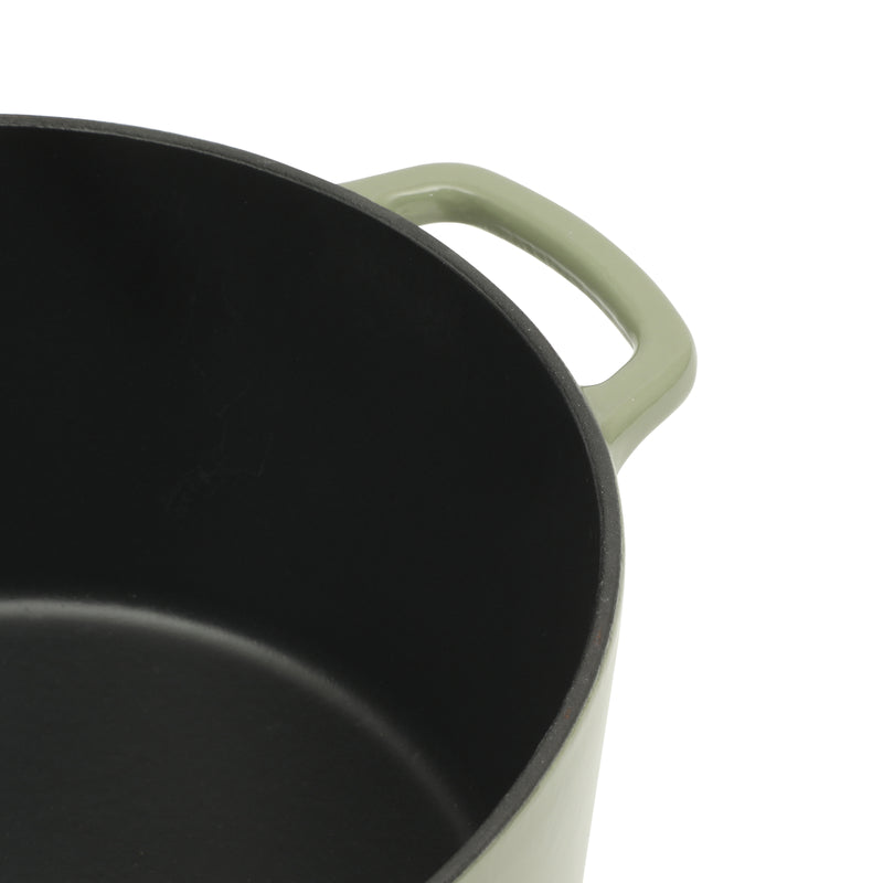 Sur La Table Kitchen Essentials Supper Club 5.5 qt Enamel Cast Iron Dutch Oven w/ Borosilicate Lid - Glossy Enamel In/Ext - Stainless Steel Knob -Enameled - Color Sleeve w/ RM