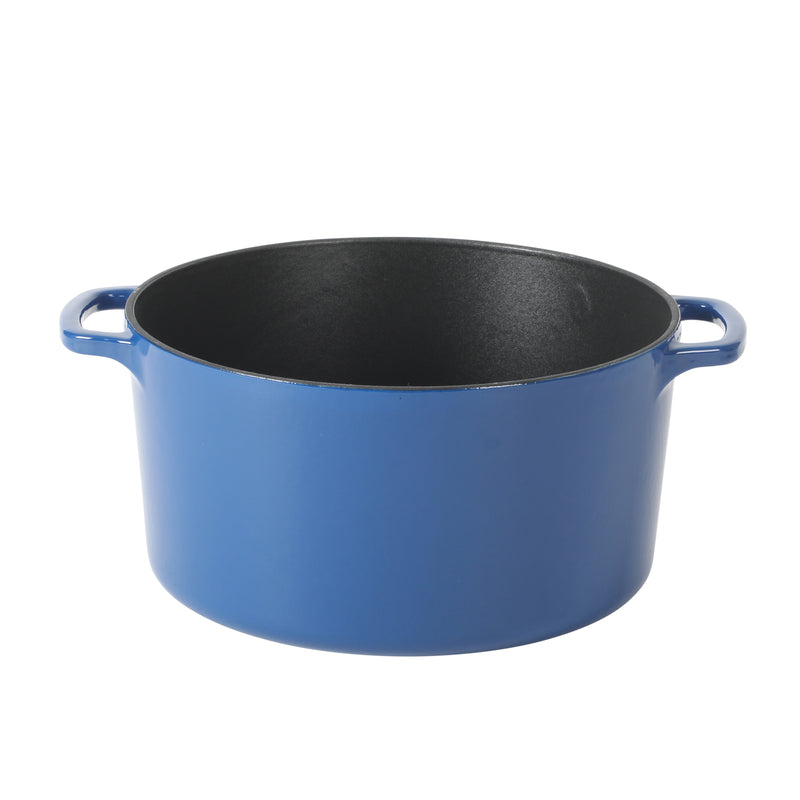 Sur La Table Kitchen Essentials Supper Club 5.5 qt Enamel Cast Iron Dutch Oven w/ Borosilicate Lid - Glossy Enamel In/Ext - Stainless Steel Knob -Enameled - Color Sleeve w/ RM