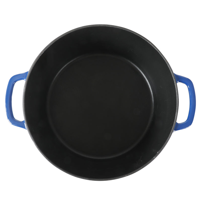 Sur La Table Kitchen Essentials Supper Club 5.5 qt Enamel Cast Iron Dutch Oven w/ Borosilicate Lid - Glossy Enamel In/Ext - Stainless Steel Knob -Enameled - Color Sleeve w/ RM