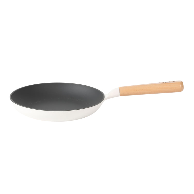 Sur La Table Kitchen Essentials Main Canteen 8" Enameled Light Cast Iron Skillet - Wood Handle - Color Sleeve w/ Remailer