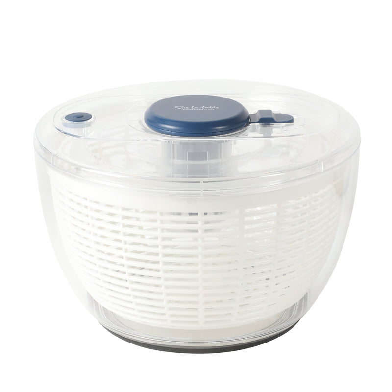 Sur La Table Kitchen Essentials 6.3 qt Salad Spinner - PS/PP/ABS/TRP - Stainless Steel - Gift Box