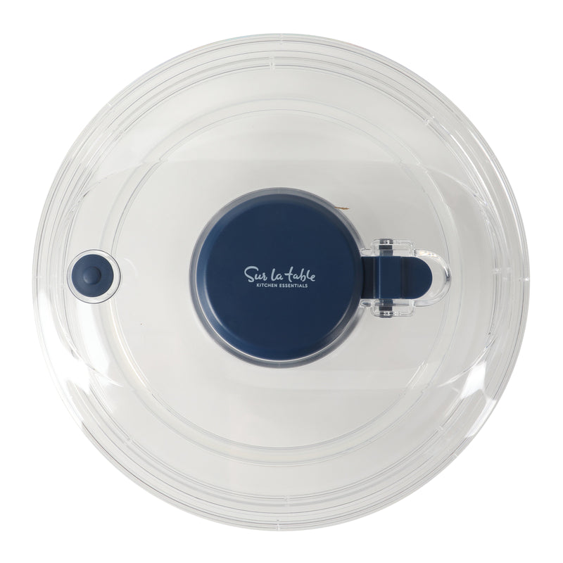 Sur La Table Kitchen Essentials 6.3 qt Salad Spinner - PS/PP/ABS/TRP - Stainless Steel - Gift Box