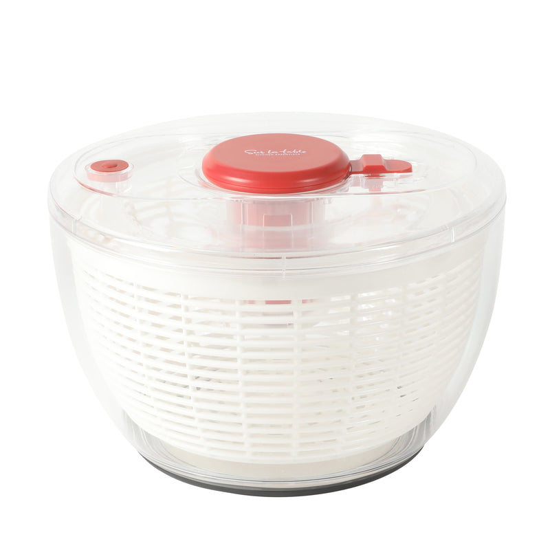 Sur La Table Kitchen Essentials 6.3 qt Salad Spinner - PS/PP/ABS/TRP - Stainless Steel - Gift Box