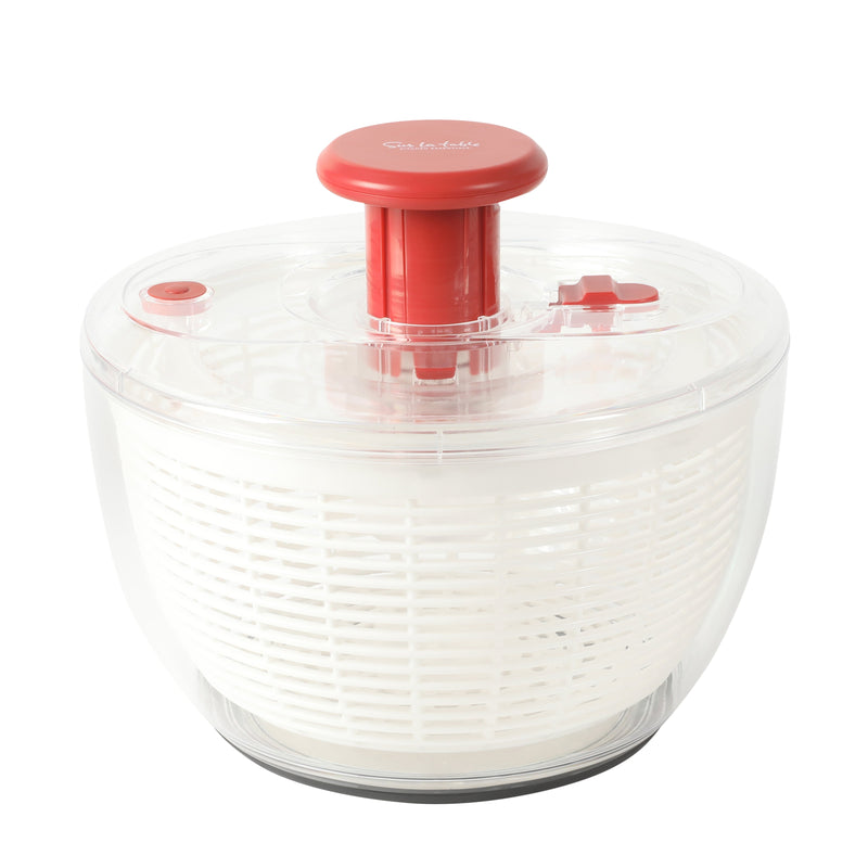 Sur La Table Kitchen Essentials 6.3 qt Salad Spinner - PS/PP/ABS/TRP - Stainless Steel - Gift Box