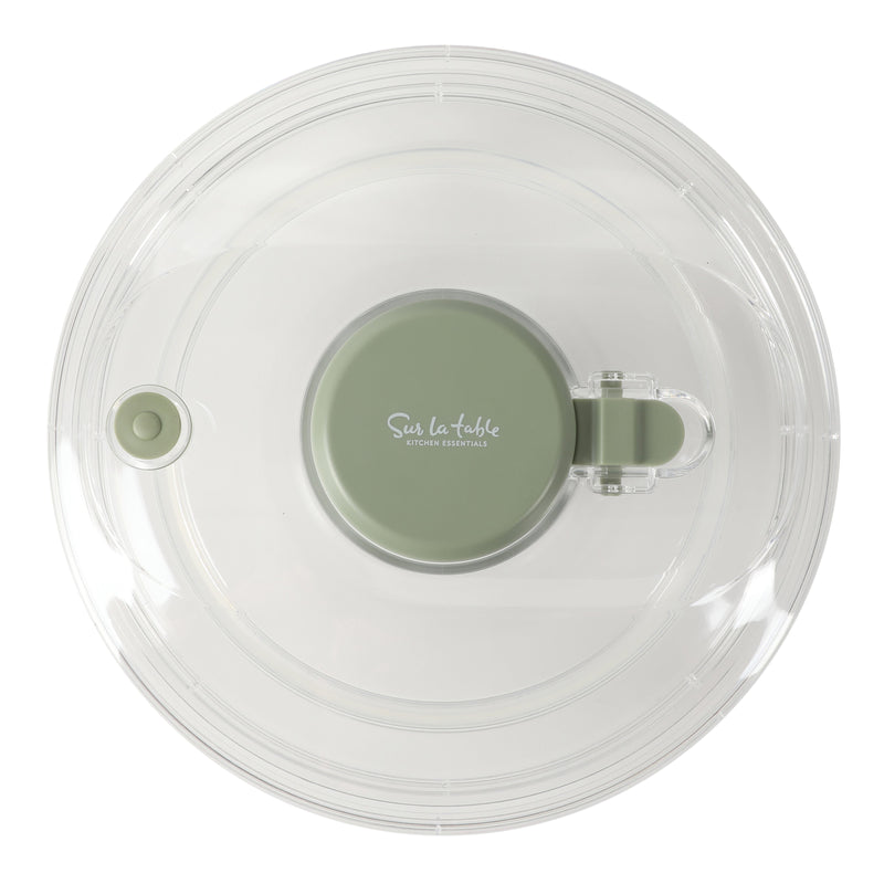 Sur La Table Kitchen Essentials 6.3 qt Salad Spinner - PS/PP/ABS/TRP - Stainless Steel - Gift Box