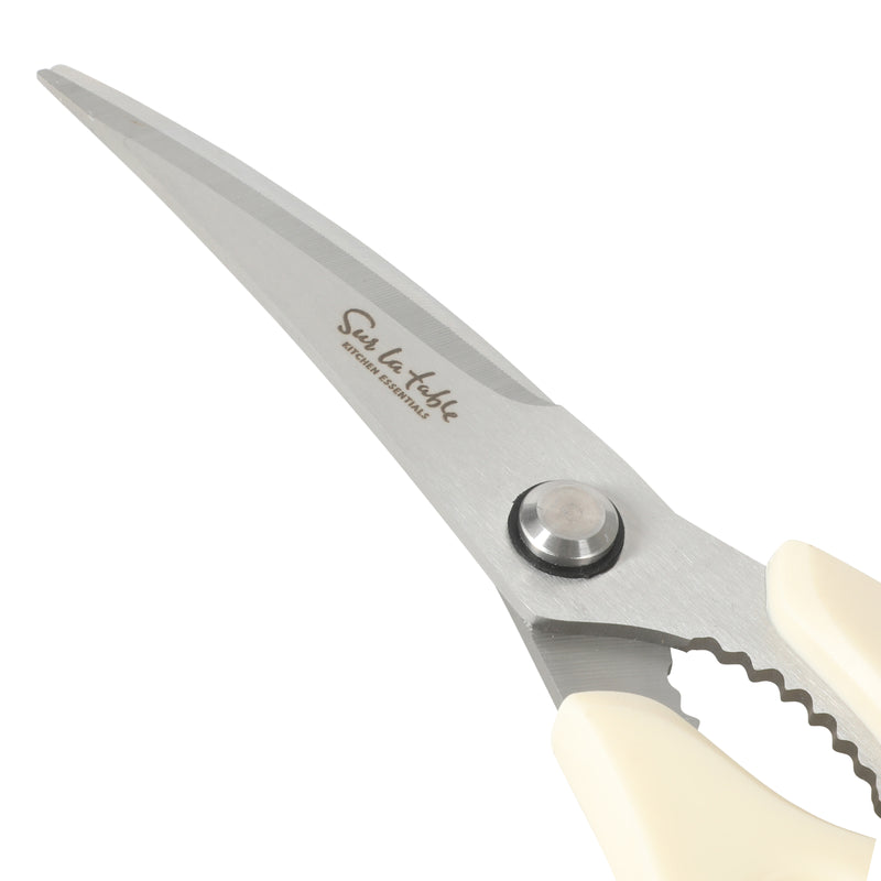 Sur La Table Kitchen Essentials Stainless Steel Scissors - Linen Handle - Clam Pack