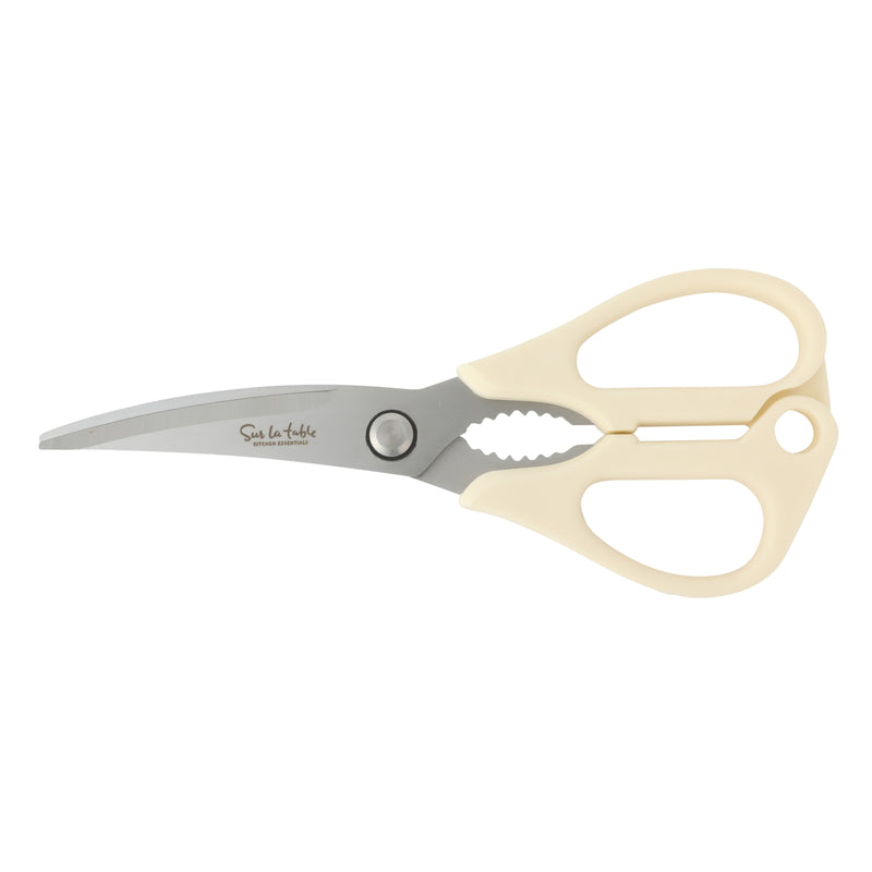 Sur La Table Kitchen Essentials Stainless Steel Scissors - Linen Handle - Clam Pack