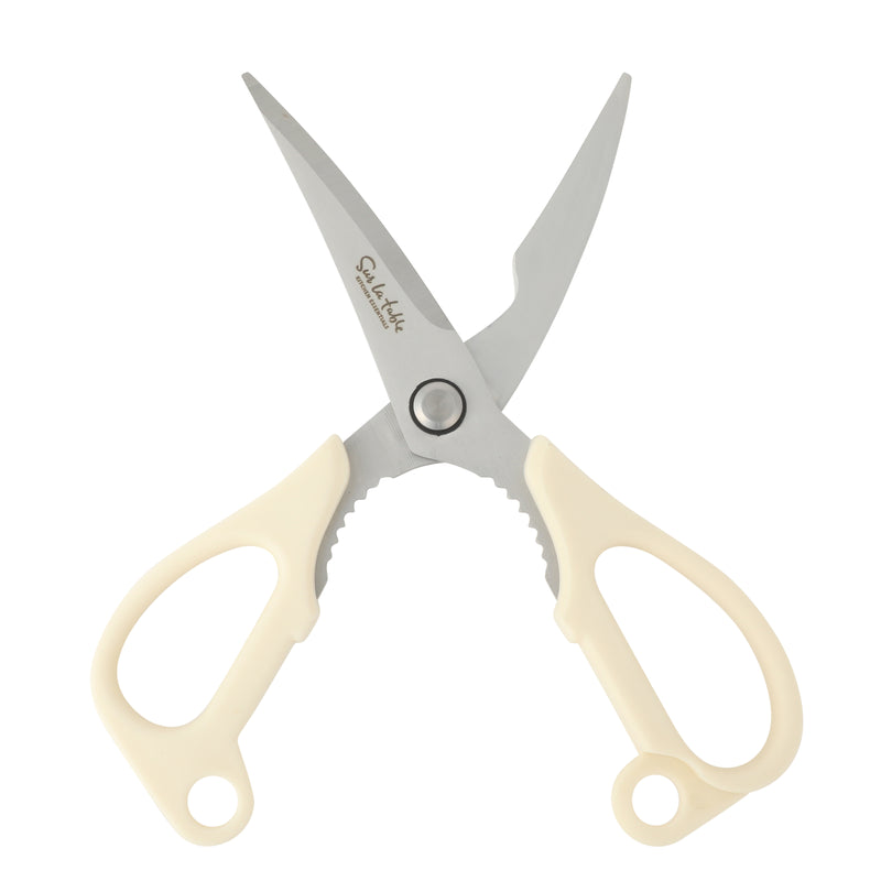 Sur La Table Kitchen Essentials Stainless Steel Scissors - Linen Handle - Clam Pack