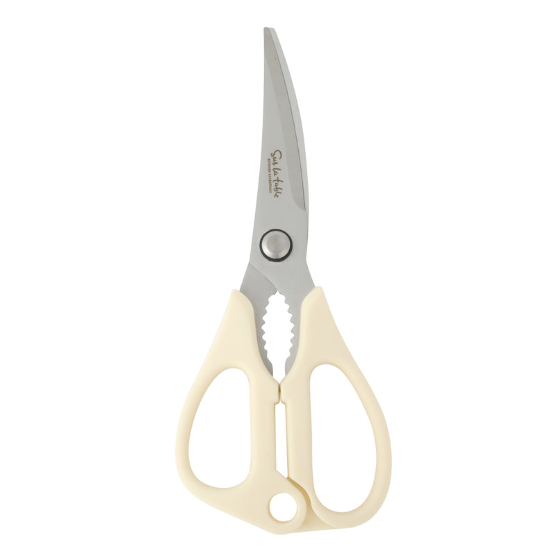 Sur La Table Kitchen Essentials Stainless Steel Scissors - Linen Handle - Clam Pack