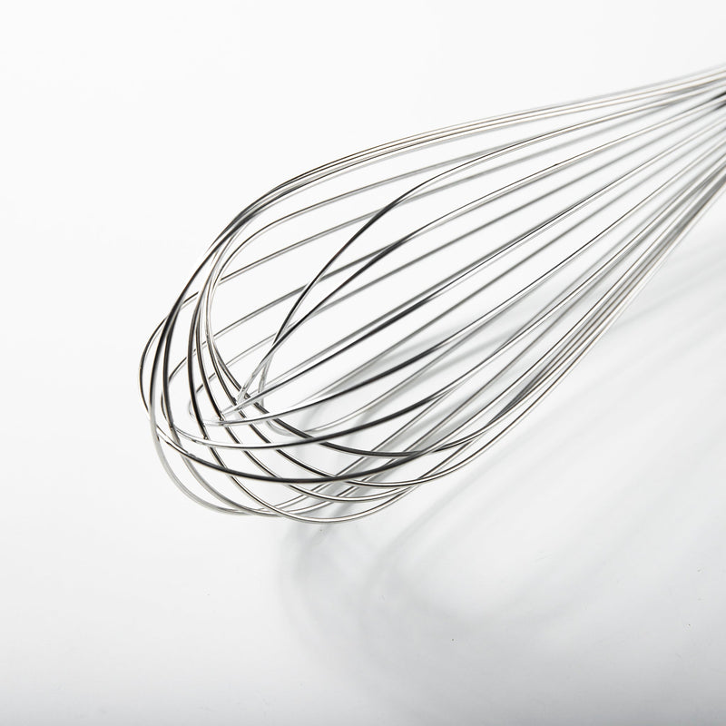 Sur La Table Kitchen Essentials Stainless Steel Whisk - Matte Lacquered Wanut Wood Handle -Tie Card