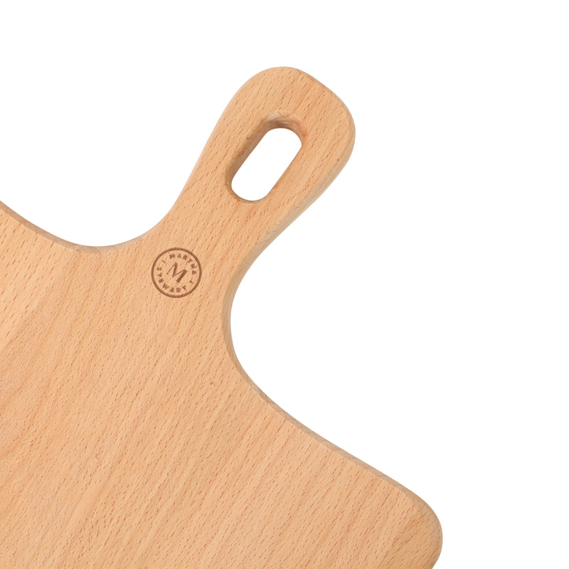 Martha Stewart Blairwood 3 pc Cheese Knife Set w/ Beechwood Cutting Board - ABS Forged Handle w/ Brass Rivet & End Cap - SS/Wood - Clam Pack w/ RM