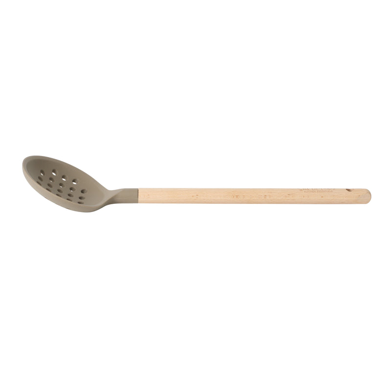 Sur La Table Kitchen Essentials Skimmer - Silicone / Nylon Head - Beech Wood Handle - Tie Card