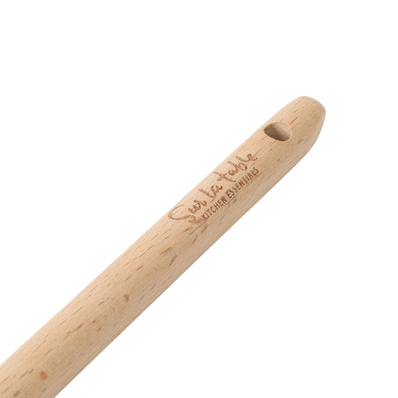 Sur La Table Kitchen Essentials Chef's Toolkit Whisk - Silicone Head - Beech Wood Handle - Silicone - Tie Card