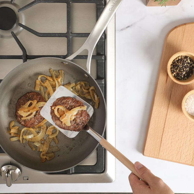 Sur La Table Kitchen Essentials Turner - Stainless Steel Head - Beech Wood Handle - Tie Card
