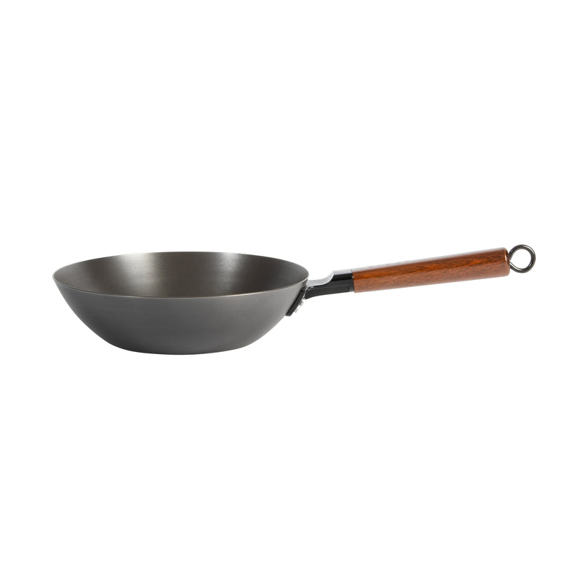 Babish 9.5" Carbon Steel Wok - Long WoodHandle - Color Sleeve w/ Remailer