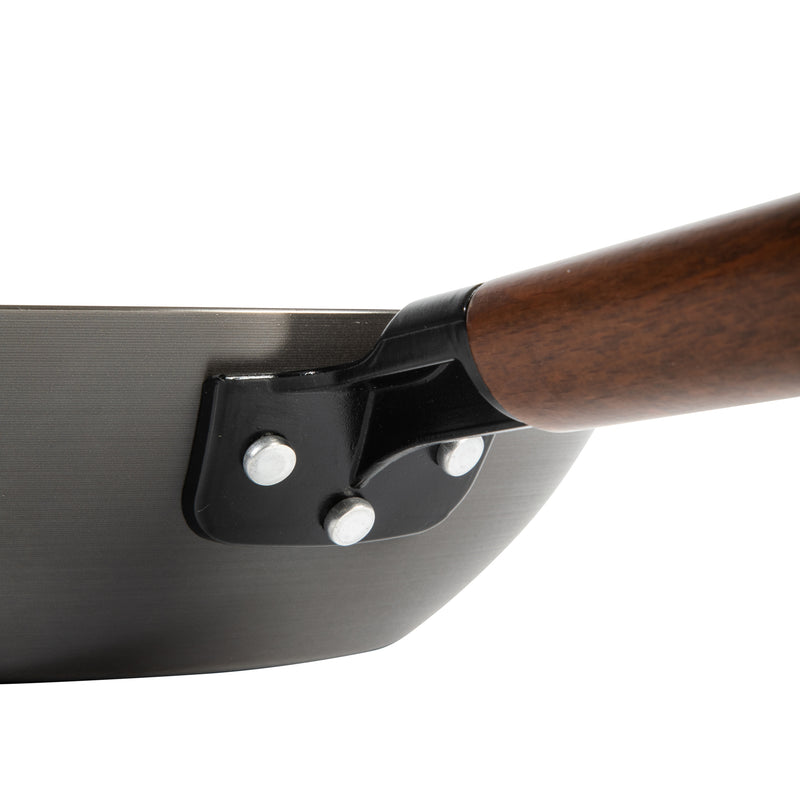 Babish 9.5" Carbon Steel Wok - Long WoodHandle - Color Sleeve w/ Remailer