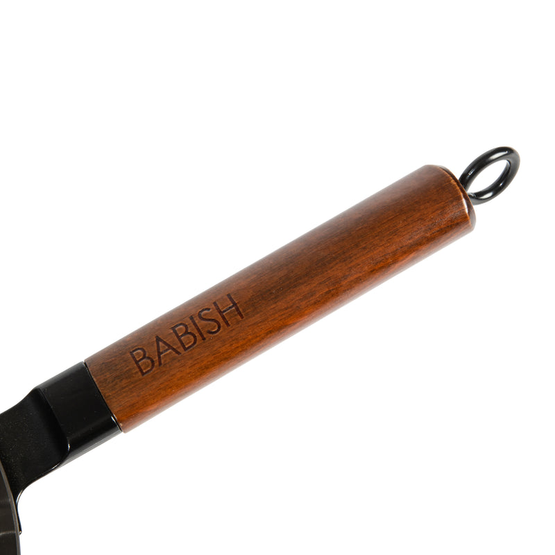 Babish 9.5" Carbon Steel Wok - Long WoodHandle - Color Sleeve w/ Remailer