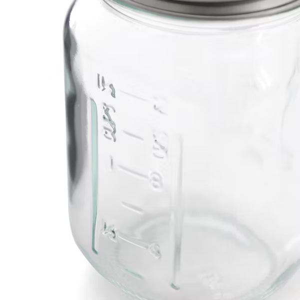 Gibson Home Market Preserves 12 pc 16oz Glass Mason Jar w/ Metal Lid -PDQ Tray w/ Shrink Wrap