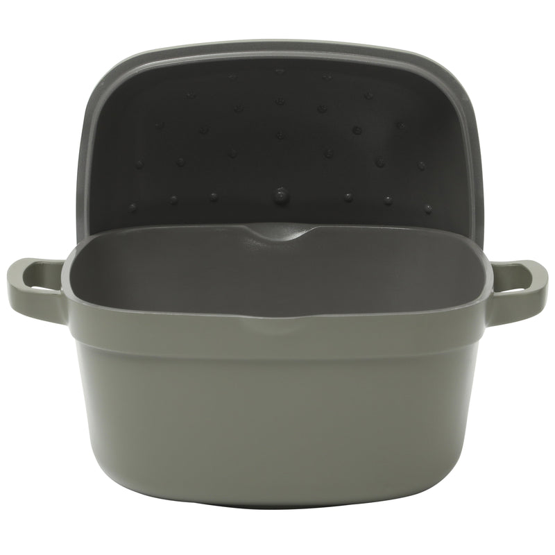 Crock-Pot Northvale 5.2qt Cast Aluminum Dutch Oven w/ Lid - Square - Nonstick Ceramic Interior - Induction - Gift Box w/ Remailer