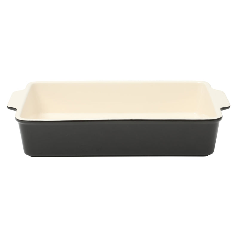 Martha Stewart Everyday Tilden 9" x 13" Baker w/ PP Lid - Two-Tone - Rectangle - Solid Color - Stoneware - Color Sleeve W/ Rm