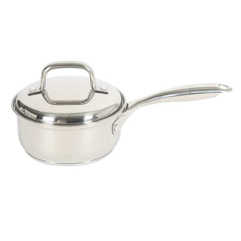 Oster Platinum Sedwick 10pc Stainless Steel Stackable Cookware Set w/ Domed Lid - Encapsulated Induction Base - Gift Box w/ Remailer