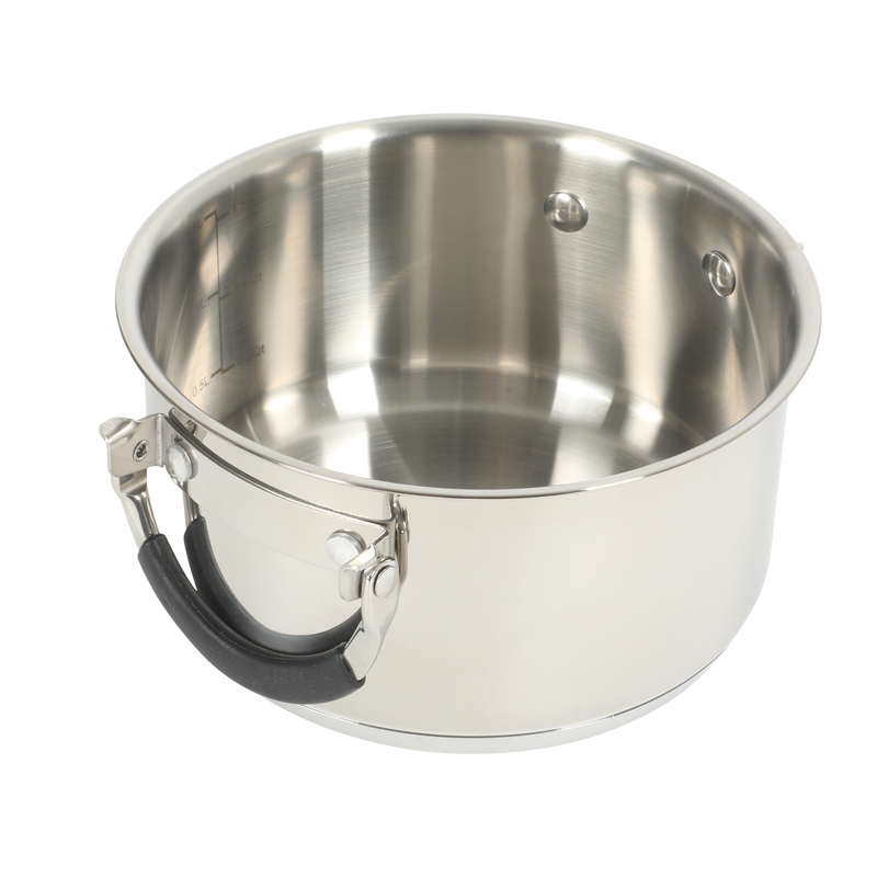 Oster Platinum Silverbolt 6pc 5-Ply Stackable Dutch Oven Set - Straight Shape - Foldable Wire Handle - Gift Box w/ Remailer