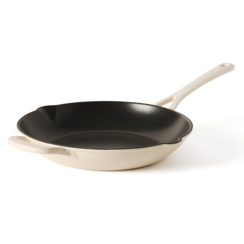 Martha Stewart Gatwick 12" Enameled Cast Iron Skillet - Gray Interior - Round - Color Sleeve w/ RM