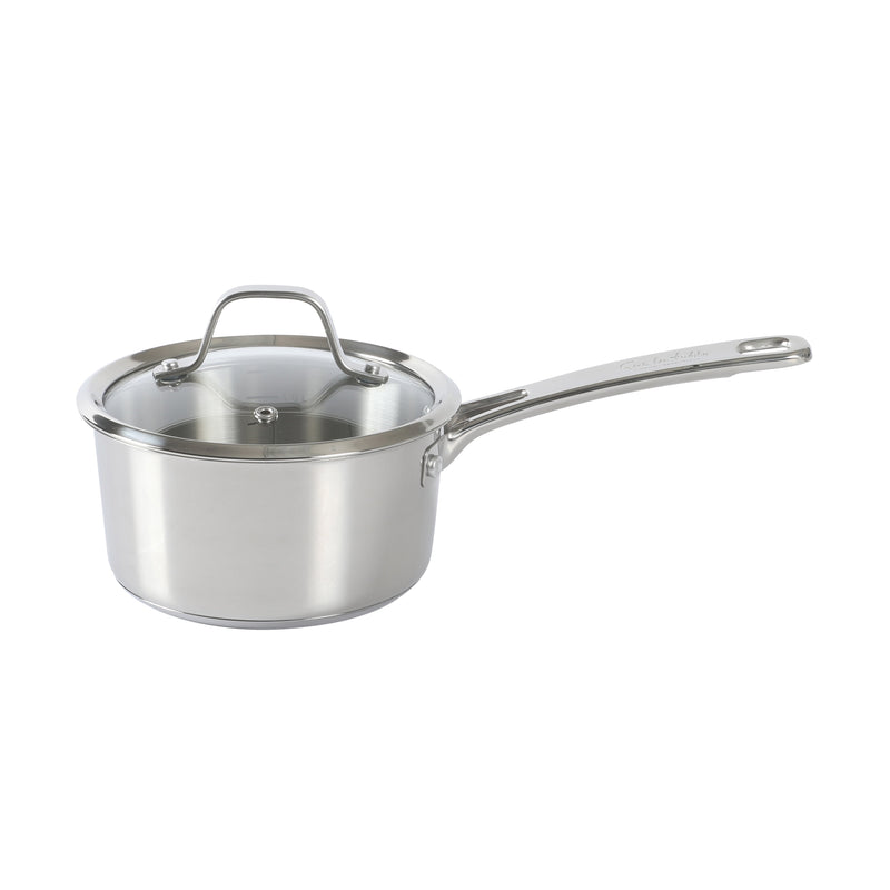 Sur la Table Kitchen Essentials Chef's Deck 10pc Stainless Steel Cookware Set - Polish Ext - Impact Bonded Base - SS Hollow Handle - GBX w/ Remailer
