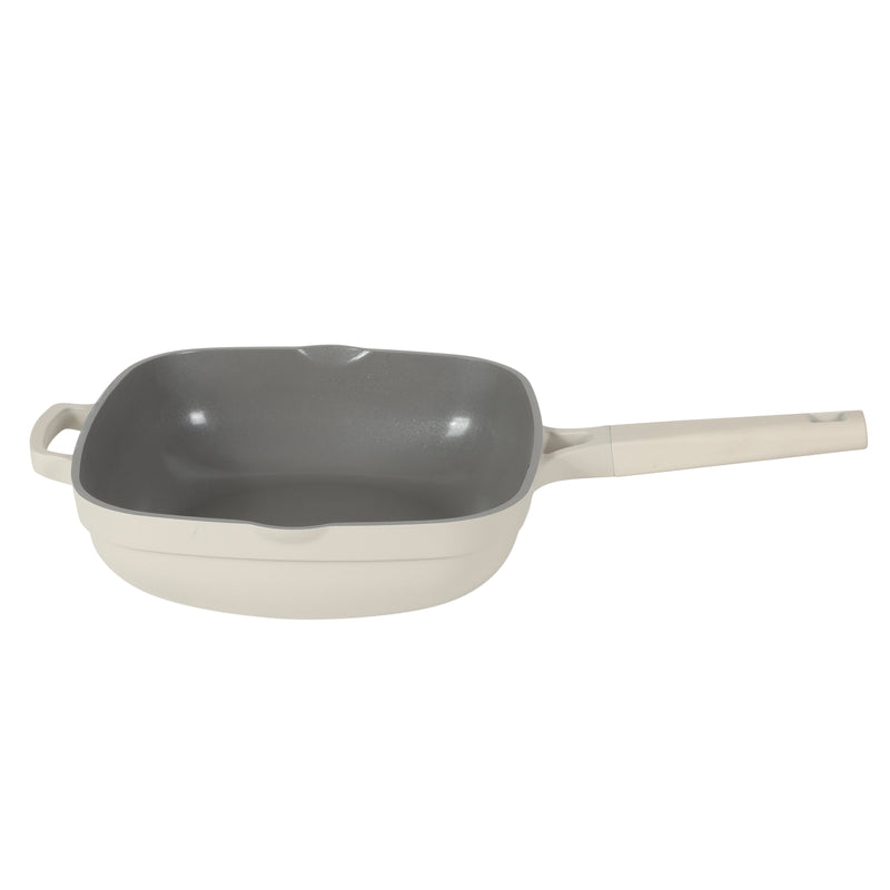 Crock-Pot Northvale 5.3qt Cast Aluminum Sauté Pan w/ Steamer & Lid - Square - Nonstick Ceramic Int - Induction - Soft Touch Handle - GBX