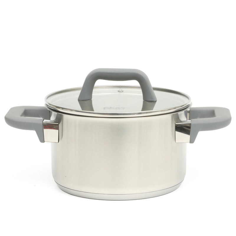 Oster Beauford 9 pc Stainless Steel Cookware Set - Soft Touch Handle - Gift Box