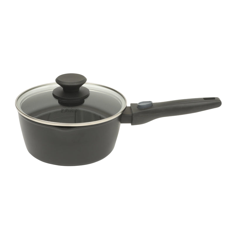 Oster Smarthandle Advance 13pc Forged Aluminum Cookware Combo Set - Ceramic Non-Stick Interior - Induction Base - Detachable Bakelite Handle - Gift Box