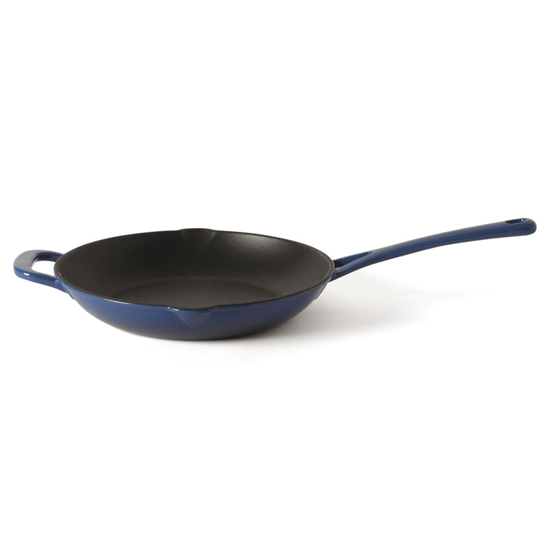 Martha Stewart Gatwick 12" Enameled Cast Iron Skillet - Gray Interior - Round - Color Sleeve w/ RM