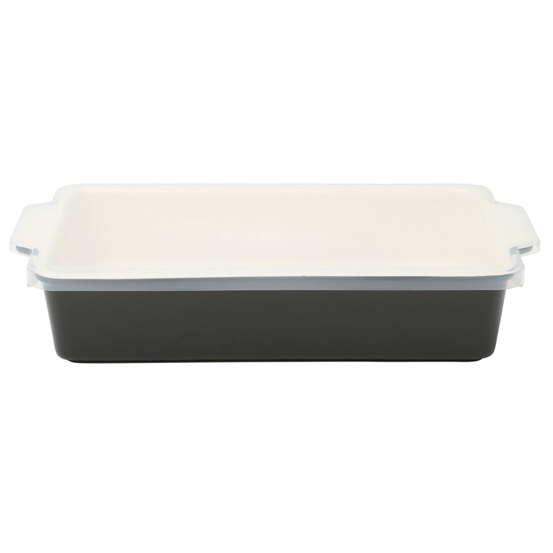 Martha Stewart Everyday Tilden 9" x 13" Baker w/ PP Lid - Two-Tone - Rectangle - Solid Color - Stoneware - Color Sleeve W/ Rm