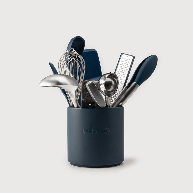 Calphalon Edge 10 pc Kitchen Tool & Gadget Set w/ Crock - Gift Box