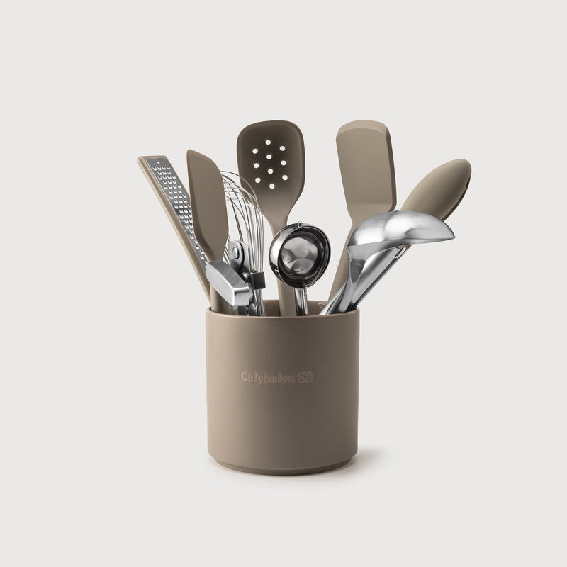 Calphalon Edge 10 pc Kitchen Tool & Gadget Set w/ Crock - Gift Box