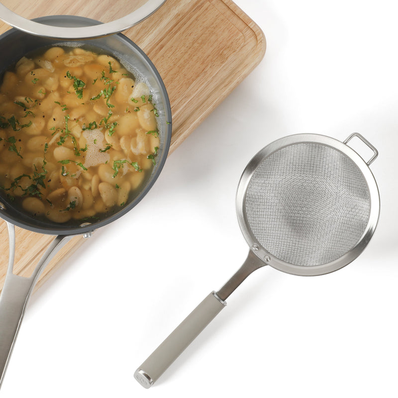 Calphalon Edge Stainless Steel Head Medium Strainer Open Stock w/ Tie Card