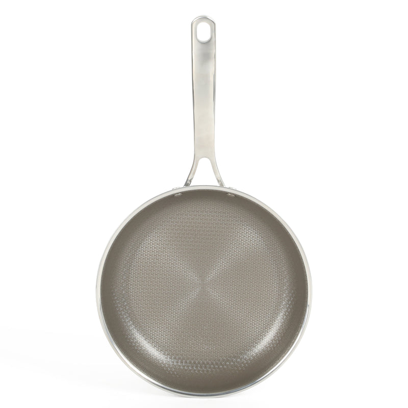 Martha Stewart Badgley 9.5" Tri-Ply Stainless Steel Etching Ceramic Non-Stick Fry Pan - Color Sleeve