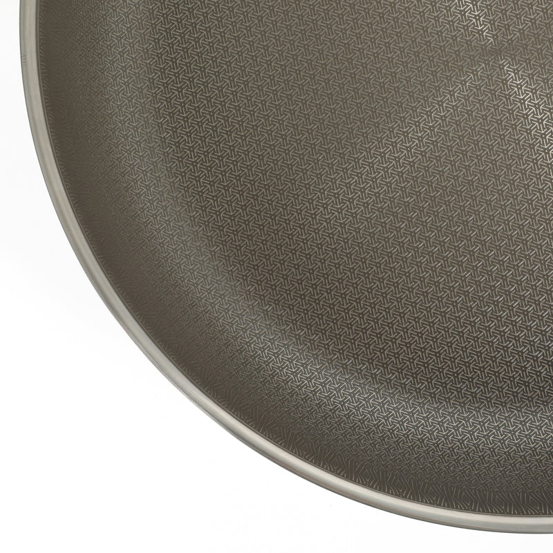 Martha Stewart Badgley 9.5" Tri-Ply Stainless Steel Etching Ceramic Non-Stick Fry Pan - Color Sleeve