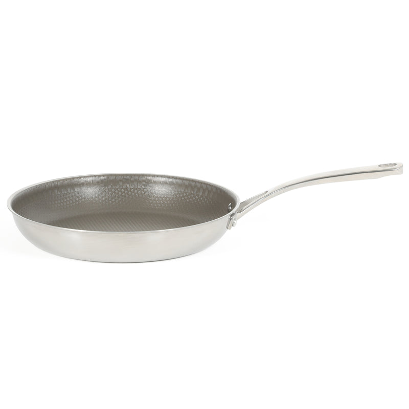 Martha Stewart Badgley 11" Tri-Ply Stainless Steel Etching Ceramic Non-Stick Fry Pan - Color Sleeve