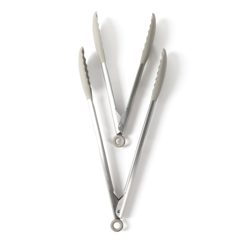 Calphalon Edge 2 pc Stainless Steel / Silicone HeadFood Tongs - Open Stock w/ Tie Card