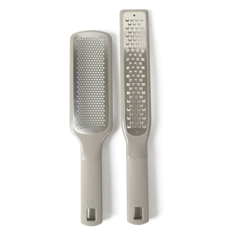 Calphalon Prime  2 pc Stainless Steel Long & Short Grater Set w/ Covers - Open Stock w/ Tie Card