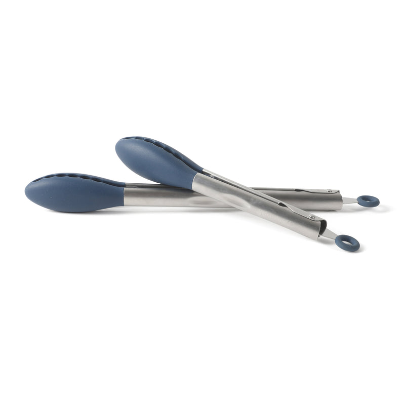 Calphalon Edge 2 pc Stainless Steel / Silicone HeadFood Tongs - Open Stock w/ Tie Card