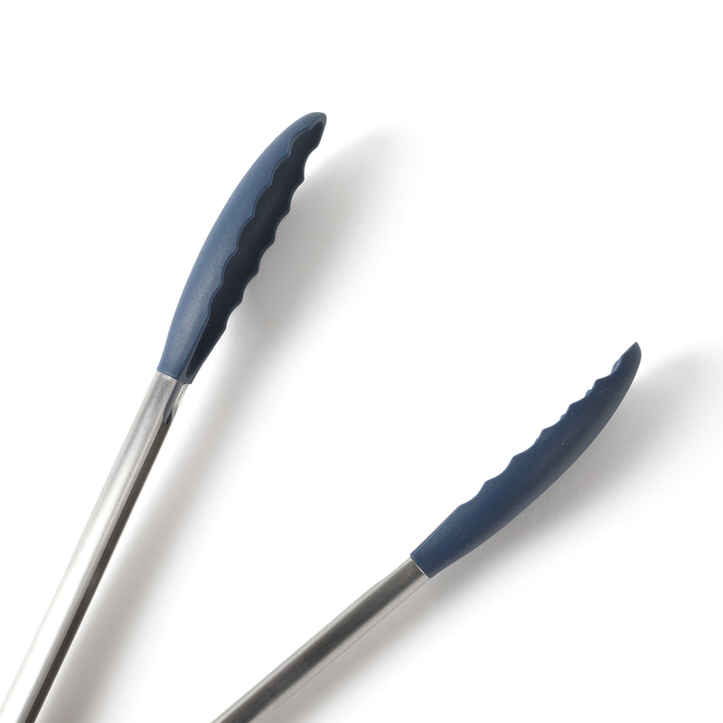 Calphalon Edge 2 pc Stainless Steel / Silicone HeadFood Tongs - Open Stock w/ Tie Card