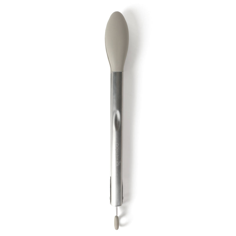 Calphalon Edge Stainless Steel / Silicone HeadFood Tongs - Open Stock w/ Tie Card (Taupe)