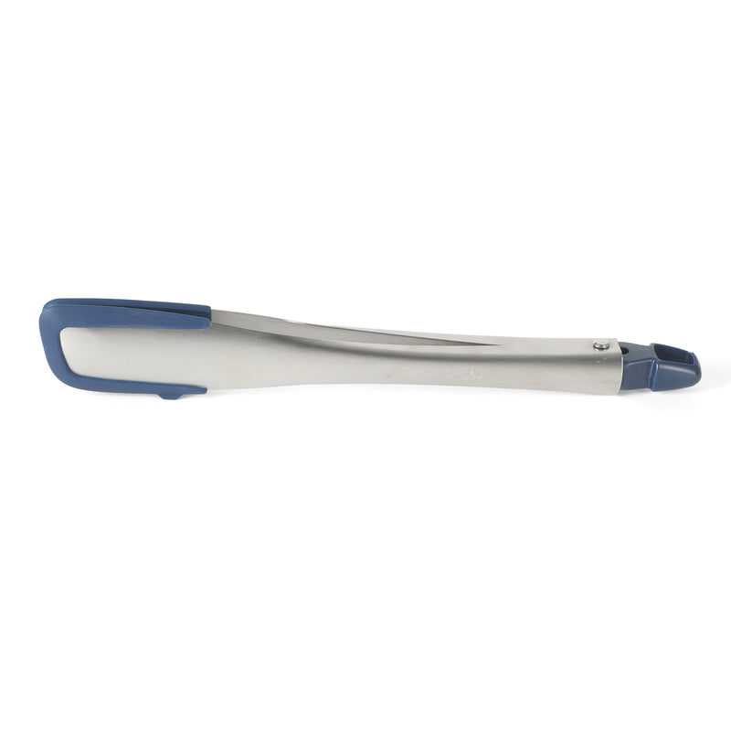 Calphalon Prime Stainless Steel Stand Alone Tongs w/ Inside Silicone Head - Navy - Open Stock w/ Tie Card