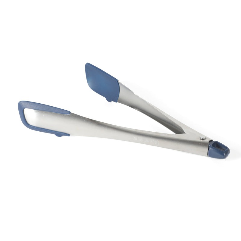 Calphalon Prime Stainless Steel Stand Alone Tongs w/ Inside Silicone Head - Navy - Open Stock w/ Tie Card