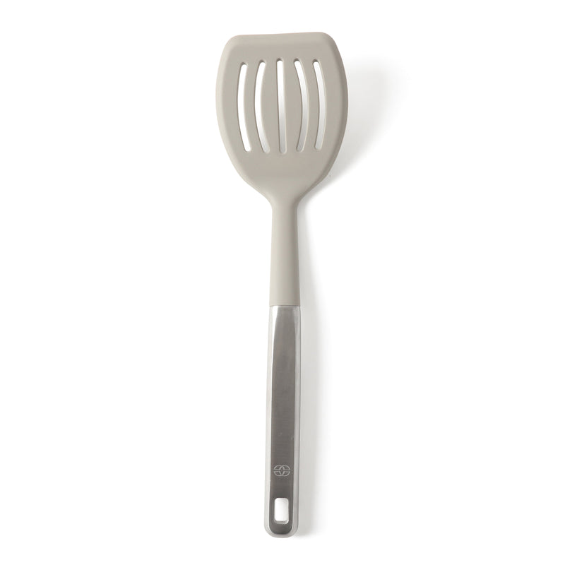 Calphalon Prime Stainless Steel Slotted Turner w/ Silicone Head - Open Stock w/ Tie Card - Taupe